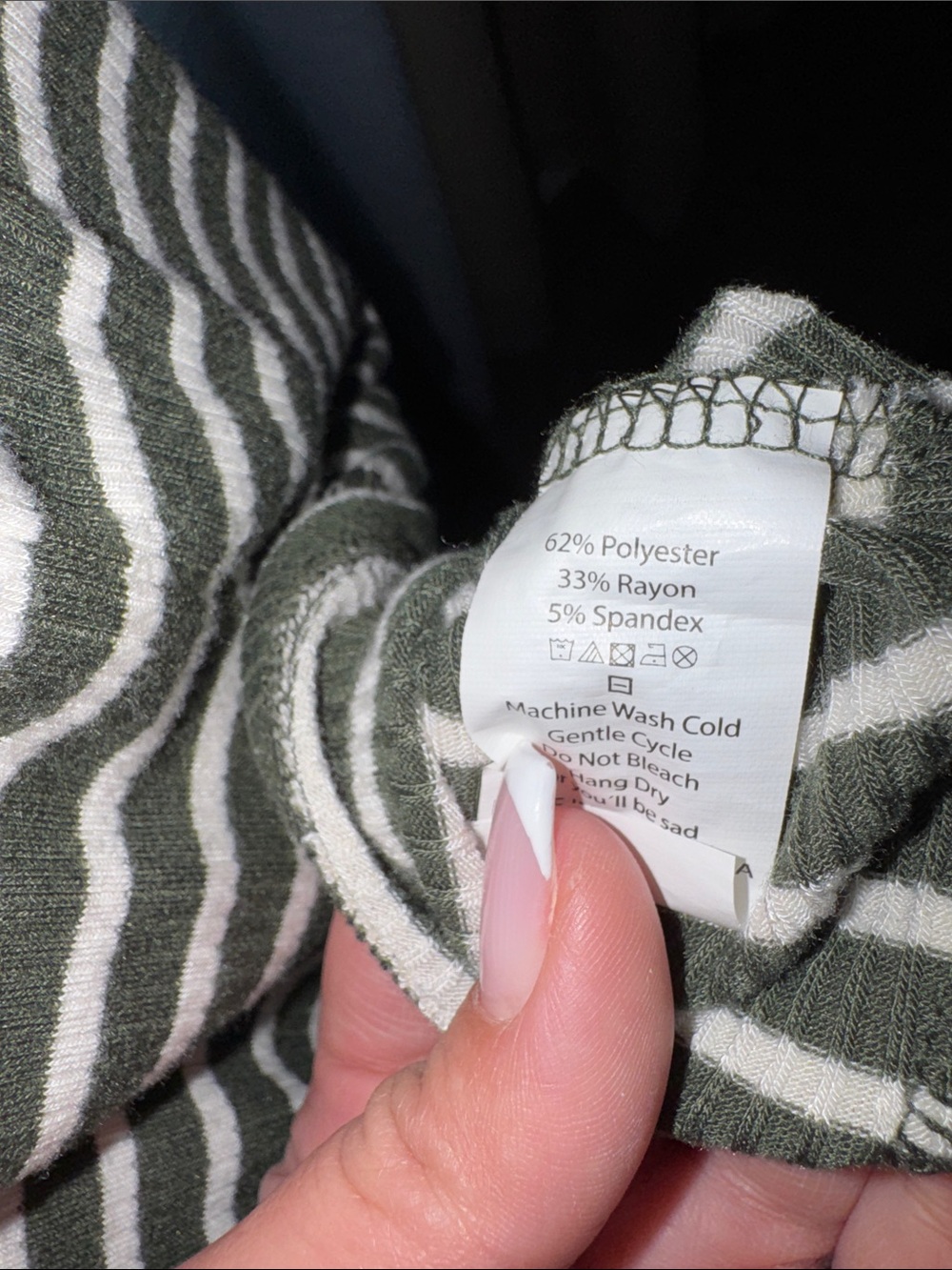 LuLaRoe- Olive Green & White Striped Midi Dress Size Small - Picture 12 of 15